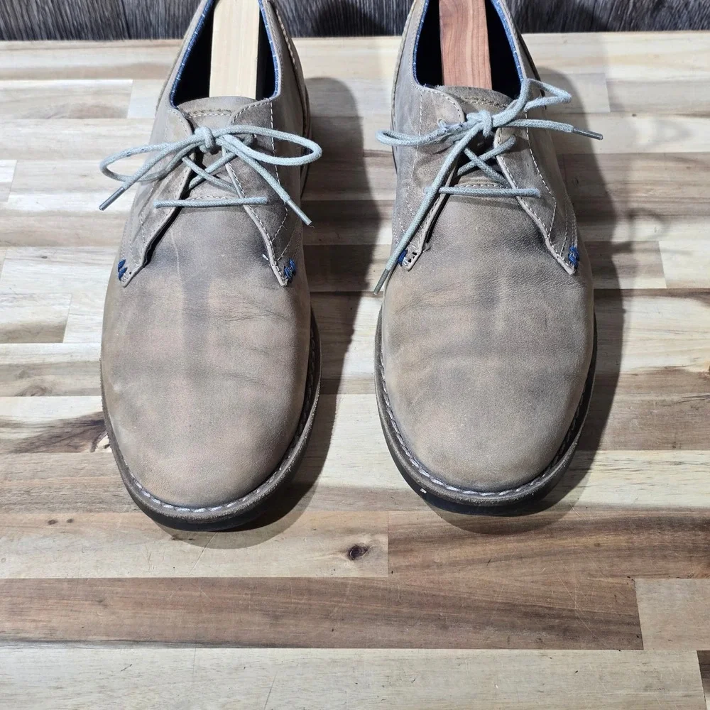 Original Penguin Willie OP Mens Leather Oxford‎ Derby Shoes Size 11.5 Brown